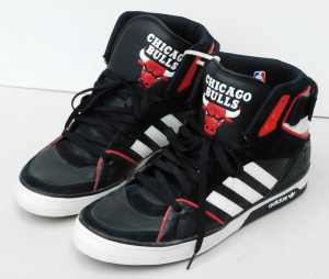 Lot 121 - pair modern Near New Adidas High Top Basketball shoes for Chicago Bull