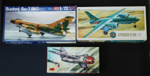Lot 144 - 2 x boxed unmade Plastic 1 72 Scale Soviet Military Plane Model Kits -