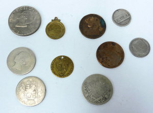 Lot 188 - Group of interesting and high silver content coins & medallions in