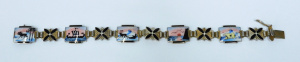 Lot 191 - Norwegian Aksel Holmsen Norne Sterling silver & enamel scenes pane