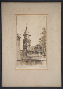 Lot 200 - Frederick G Carlier (1908 - 1975) Framed Etching - Port Adelaide Town