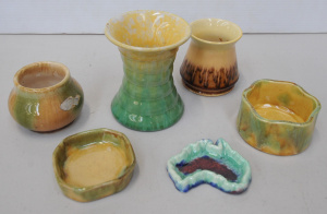 Lot 211 - Group lot Vintage signed Australian Pottery inc Trent Vase with Flared