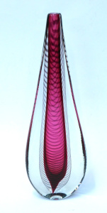 Lot 234 - Julio Santos Australian Art Glass Sommerso Vase - Tear drop shape - Pi