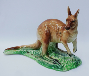 Lot 237 - Vintage Wembley Ware Australian Pottery Kangaroo - incised mark to bas