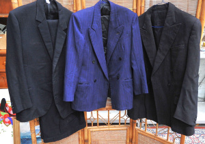 Lot 013 - Group lot inc Vintage gents' dinner suit and 2 x double breasted suit