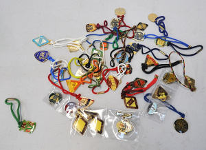 Lot 036 - Group lot of Vintage Thoroughbred racing membership medallions inc Ena