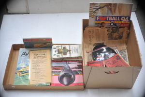 Lot 064 - Mixed box lot inc military aircraft reference and other vintage books,
