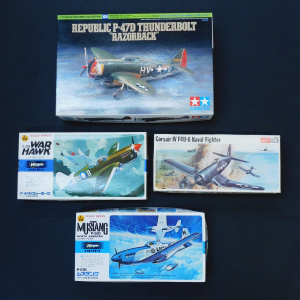 Lot 103 - 4 x boxed unmade plastic 1 72 scale Model Kits - WW2 Fighter Planes -
