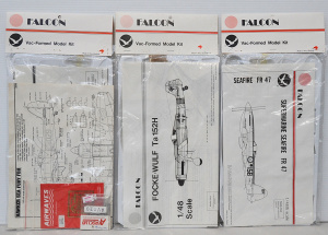 Lot 119 - 3 x boxed vintage Falcon brand made in NZ Vac- Formed 1 48 scale Plast