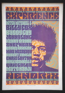 Lot 121 - Framed Gary Houston signed Colour Screenprint Gig Poster - Experience