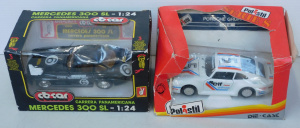 Lot 128 - 2 x boxed die-cast 1 24 scale model cars inc Mercedes 300 SL Carrera P