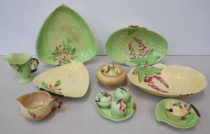 Lot 191 - Group lot vintage Carlton Ware inc 4 pce Green Apple Blossom cruet set