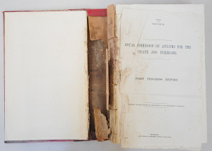 Lot 198 - Leather bound volume of Royal Commission on Asylums for the Insane and