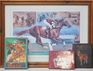 Group lot of Pharlap Memorabiliainc Framed Print signed Peter Barlow & num