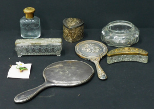 Lot 031 - Group lot inc Hallmarked Birmingham Sterling Silver Hand Mirror (af de