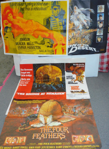 Lot 100 - 4 x Vintage Quad Movie Posters (30 H x 40 W) inc Lion of the Desert, T