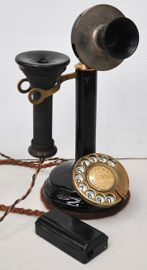 Lot 121 - Vintage (c1905-1920) Post Master General (stamped PMG) candlestick tel