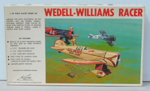 Lot 148 - Boxed unmade plastic Model Kit 132 scale Racing Prop Plane by Williams