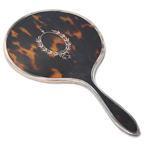 Lot 173 - c1922 Hallmarked Sterling Silver & Tortoise shell Hand Mirror with