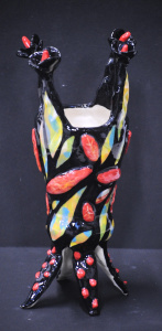 Sarah Austin contemporary Australian Pottery Vase - standing on four feet with