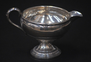 Vintage Empire Co Sterling Silver Creamer Jug - pedestal base with gadroon borde