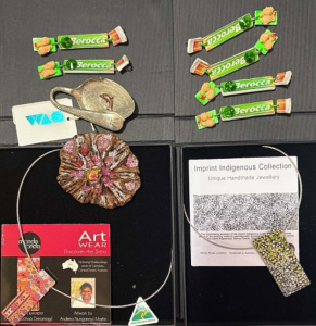 Lot 027 - Grp jewellery incl 2 boxed Mondo Rondo Indigenous necklaces, Jason T L