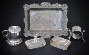 Lot 034 - 5 pces Australiana Silverplate inc Stokes & Sons Kookaburra, Boome