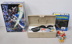 Lot 042 - Small box lot inc Boxed unmade Bandai MG 1-100 scale Gundam Death scyt