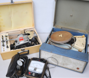 Lot 069 - Mixed lot inc Ozito router in custom case with accessories, vintage Ha