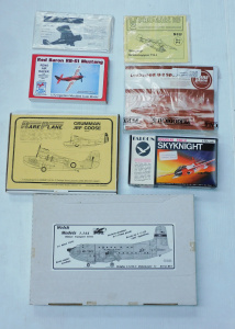 Lot 089 - 7 x packaged unmade Vac-Form and Injection Mould Model Kit Planes vari