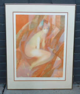 Lot 095 - Jean- Baptiste Valadie (French, 1933 - ) Large framed Modernist Colour