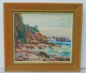 Lot 098 - Laurence D Kermond (1918 - 1984) Framed Oil Painting - Morning at The