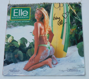 Lot 113 - Signed Elle McPherson 16 Month 19912 calendar