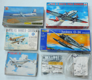 Lot 154 - 7 x unmade plastic Model Kits 1 72 scale Prop Planes - Boxed R4D-5 Sou