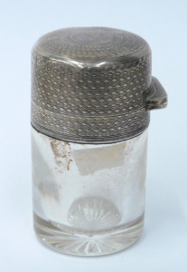 Lot 162 - Hallmarked Birmingham 1938 Sterling Silver & glass lidded Perfume