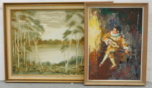 Lot 069 - 2 x large framed Australian paintings inc Arno Roger-Genersh (19292013
