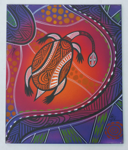 Lot 081 - Colin Wightman (1965 - 2015) Stretched Aboriginal Oil Painting on Canv