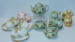 Lot 126 - Group lot vintage china inc 1930s Japanese Teaset, Vale Trio, Royal S