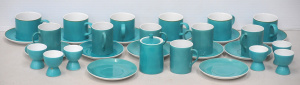 Lot 133 - Group lot Retro Teal Japanese China inc 6 x Kelco Cups & Saucers,