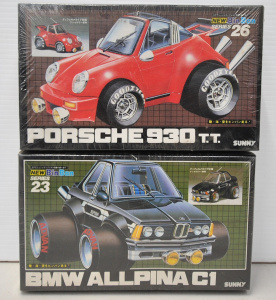 Lot 140 - 2 x 1980s Boxed Unopened BonBam Scale Model Car Kits by SUNNY incl Ser