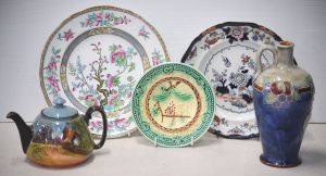 Lot 152 - Group lot Victorian Ceramics inc Royal Doulton handpainted Cottage sce