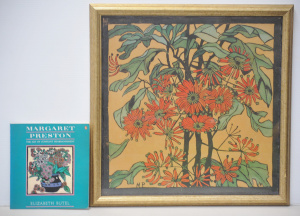 Lot 183 - 2 x pieces Margaret Preston - Large Framed Colour Print + book Margare