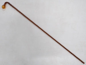 Lot 189 - Vintage 19th Century English twisted Amber Glass Cane or Walking stick
