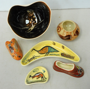 Lot 193 - Group lot Australian Pottery Aboriginal themed inc Essexware, Harry M