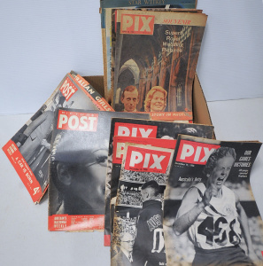Lot 079 - Group lot vintage Magazines inc 195060s Australian Pix & People,
