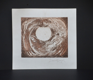 Lot 083 - David Boyd (1924 - 2011) Unframed Printers Proof Sepia toned Etching -