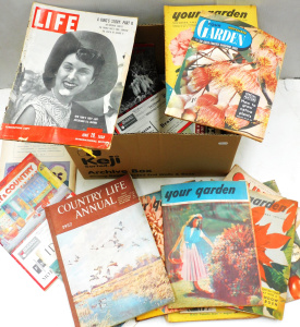Lot 019 - Box lot vintage 1950s - 60s Magazines inc Your Garden, Garden Lover, C