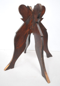 Lot 003 - Vintage c1900 2 x piece Pine Wooden Stand - Interlocking w Legs shaped