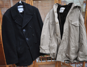 Lot 008 - 2 x Vintage Men's Coats - incl Quarterback Black Jacket & London F