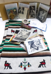 Lot 019 - 2 x Box Lot Vintage items inc, large quantity of Patons knitting patte